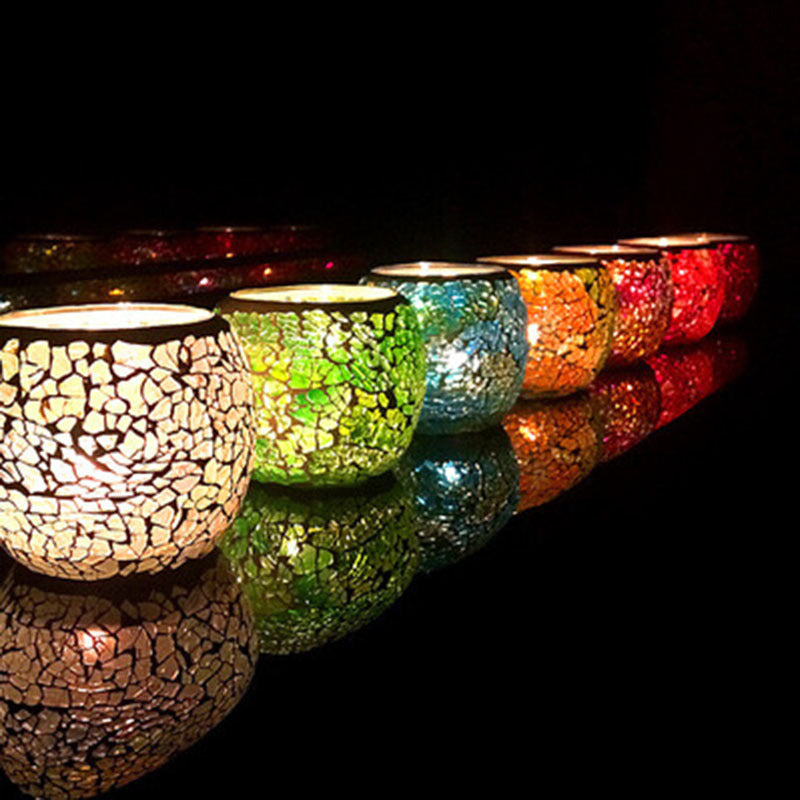 European Glass Mosaic Candle Holder Gift Ornament, candle holder, candle stick holder, glass candle holder, iron candle holder, wicker candle holder 2 piece set, candle holders, candlesticks, candle sticks, Luxury candles holders, taper candle holders, candlestick holder, Wooden Candlestick Candle Holder, Metal Candle Holders