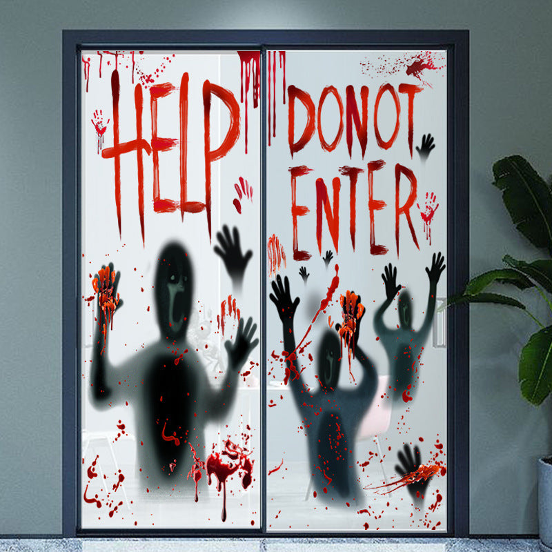 New Hot Sell Halloween Horror Door Sticker