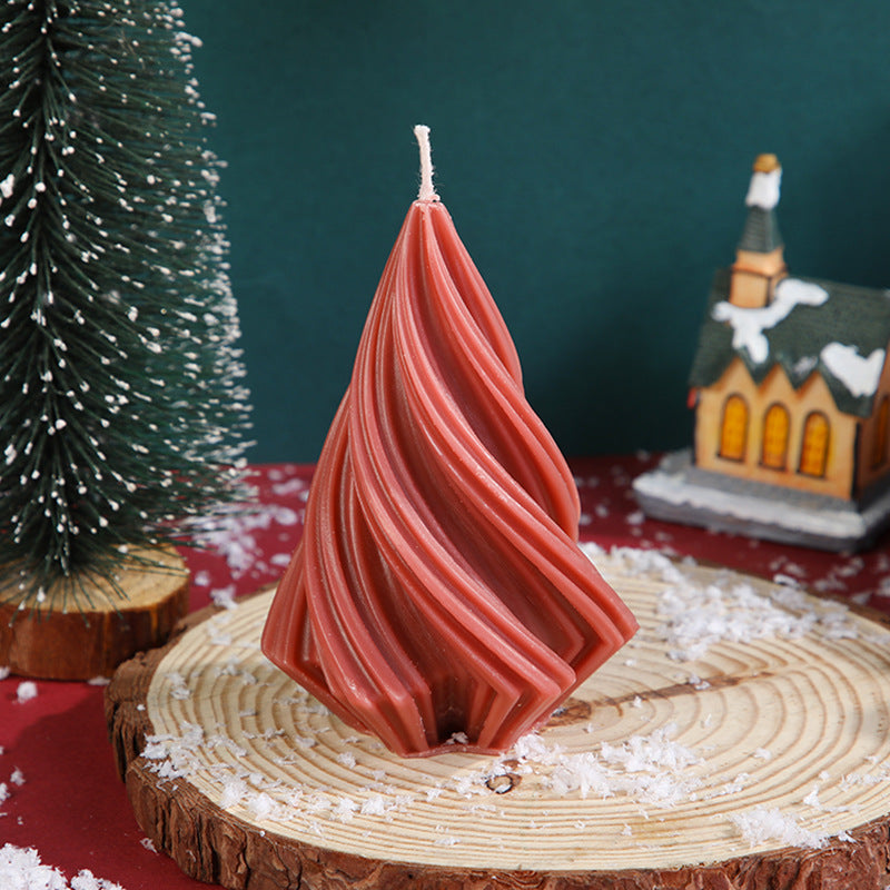 Christmas Tree Twisted Creative Modeling Home Candle Ornaments