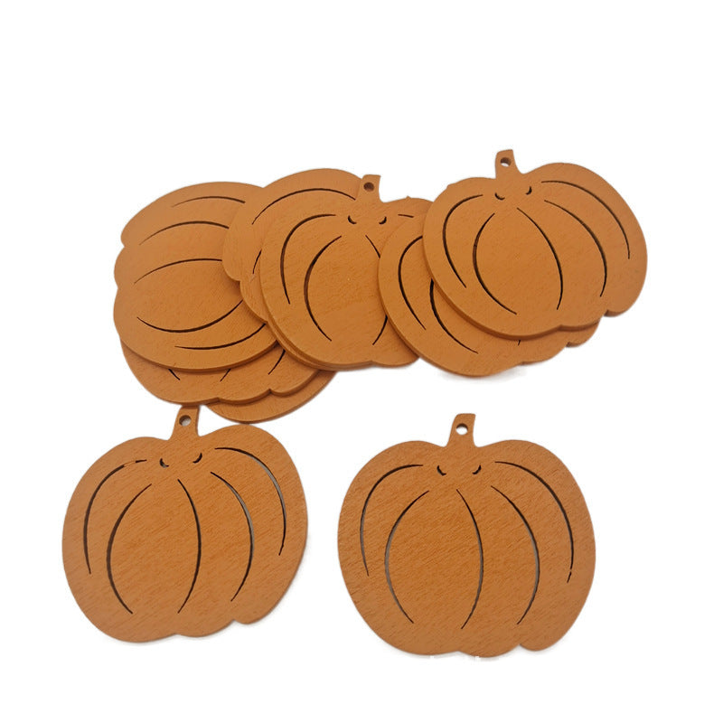 Party Decoration Halloween Wooden Pendant Ornaments Props