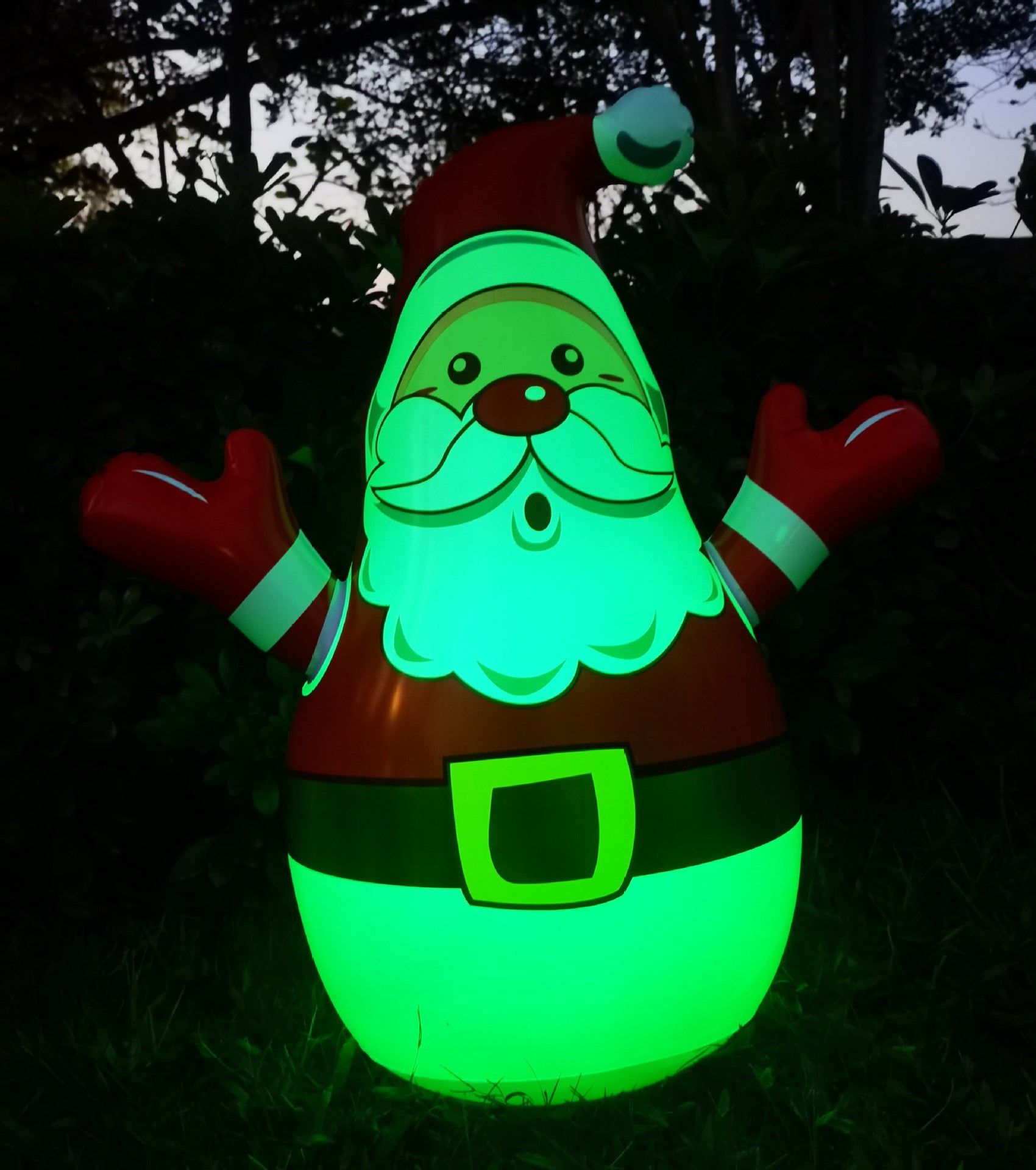 80CMLED Remote Control Luminous Inflatable Tumbler Santa Claus