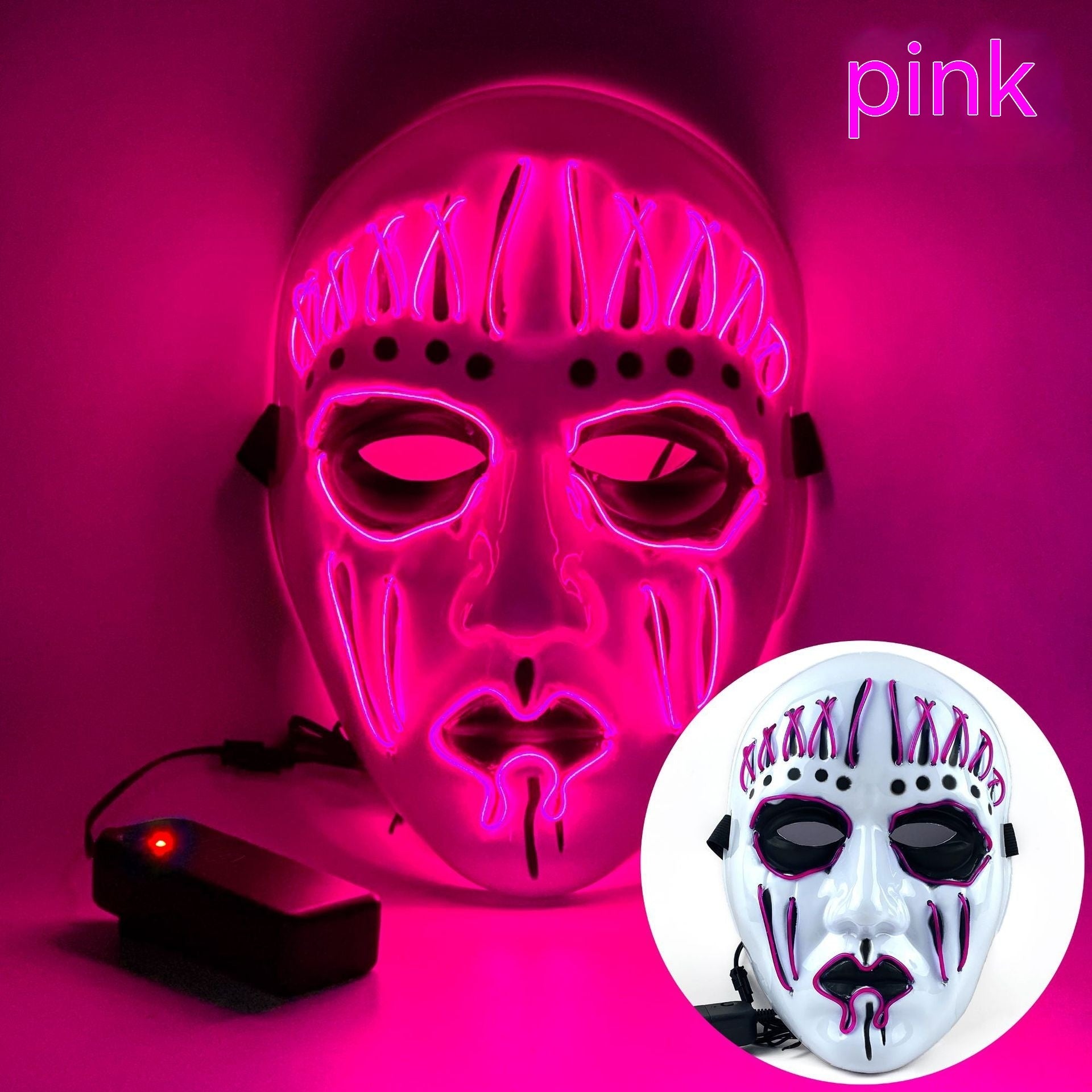 EL Cold Light Mask For Halloween, Funny Glowing Masks, Halloween Horror Mask, Halloween LED Full Mask, Skull LED Mask, Animal Mask, Costumes Props Mask, Halloween Masks For Sale, Halloween Masks Near Me, Halloween Mask Micheal Myers, Halloween Mask Store.