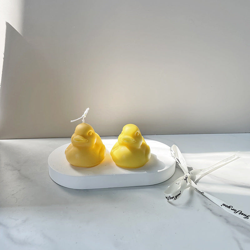 Three-dimensional Small Yellow Duck Aromatherapy Gypsum Candle Silicone Mold DIY Crystal Glue Resin