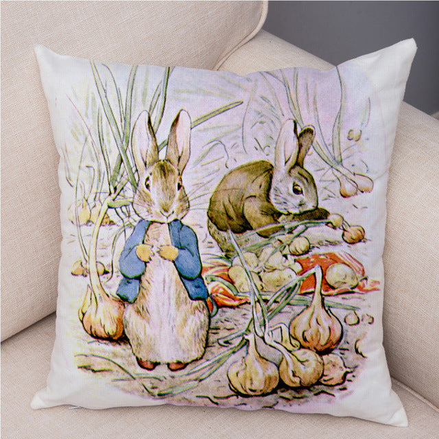 Cartoon Rabbit Peach Skin Fabric Pillow Cover Home Decoration Sofa Cushion Cover Seat Cover Easter Amazon AliExpress, easter decorations, Easter Decor, easter table decor, outdoor easter decorations, shop easter, Decognomes, Spring Decorations