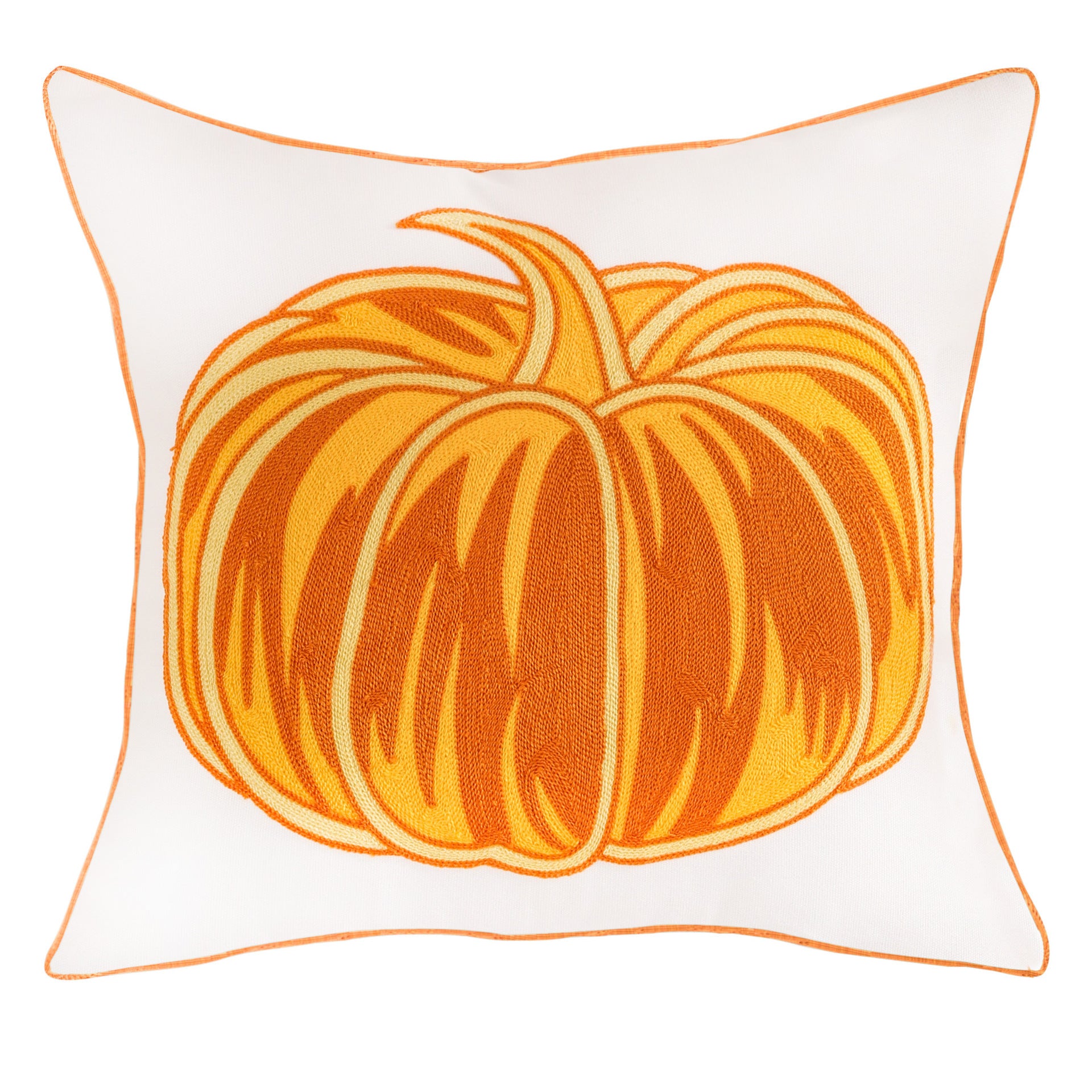 Pumpkin Embroidered Halloween Pillow Cover Lumbar Support