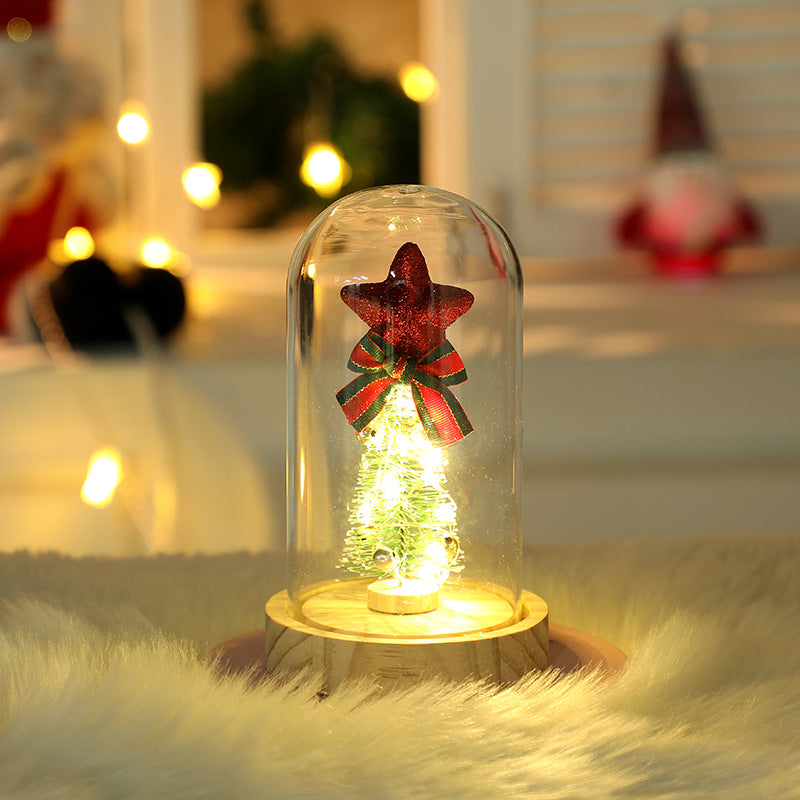 Christmas Glass Cover LED Christmas Tree Decoration Gift