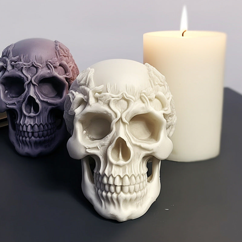 Rose Skull Aromatherapy Candle Mould