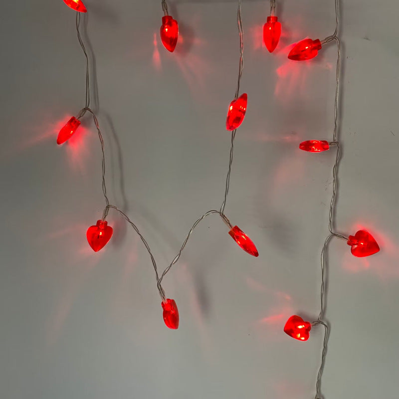 LED Christmas Holiday Decoration Fairy Light Heart-shaped Lighting Chain