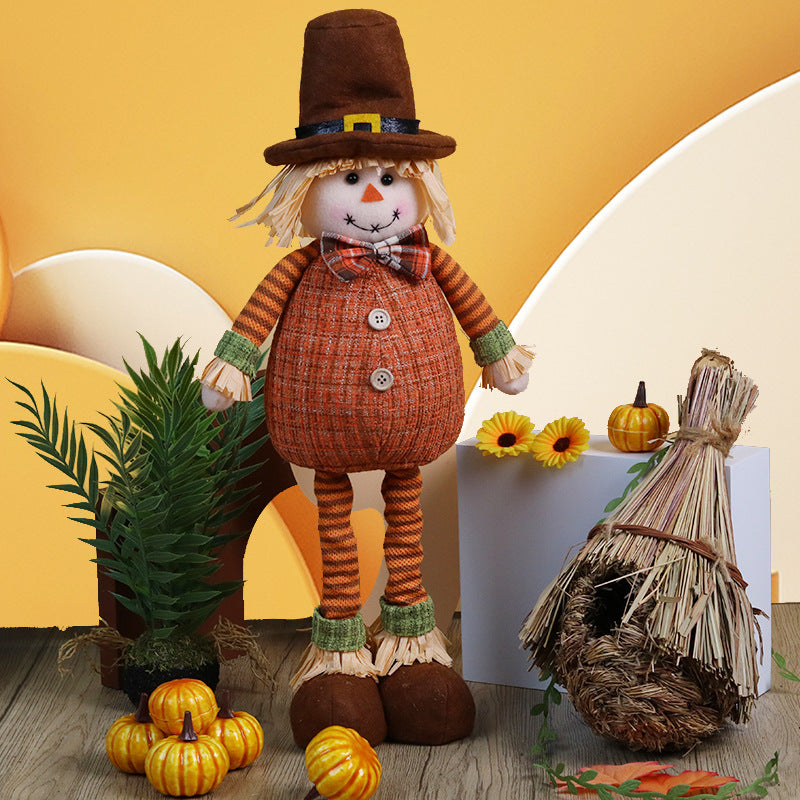 Thanksgiving Harvest Season Decorations Maple Leaf Sunflower Straw Hat Decoration