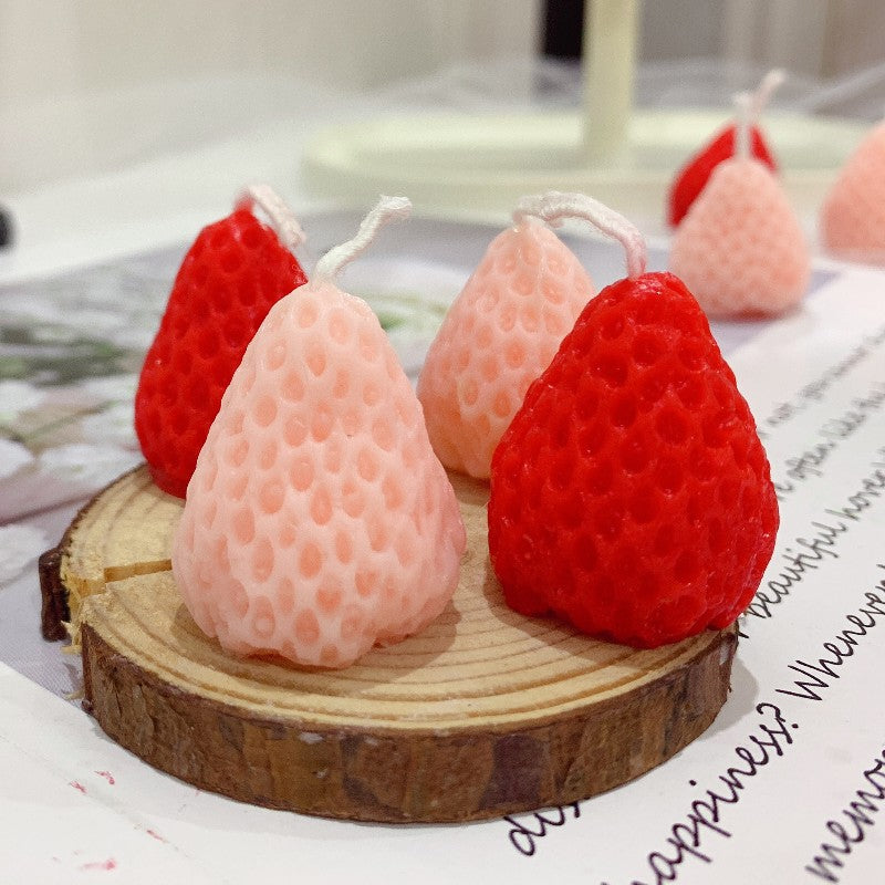 Home Ins Style Korean Ornament Wedding Strawberry Candle, Geometric candle molds, Abstract candle molds, DIY candle making molds, Aromatherapy Candle Molds, Scented Gnomes, Candle Molds, Decognomes, Scented Candle Silicone Mold