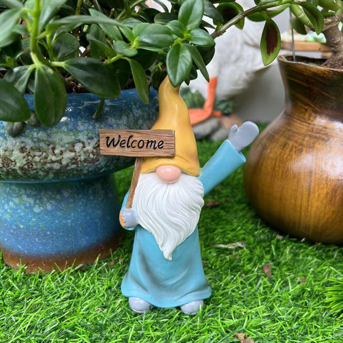 Resin Elderly Outdoor Garden Courtyard Decoration Ornaments