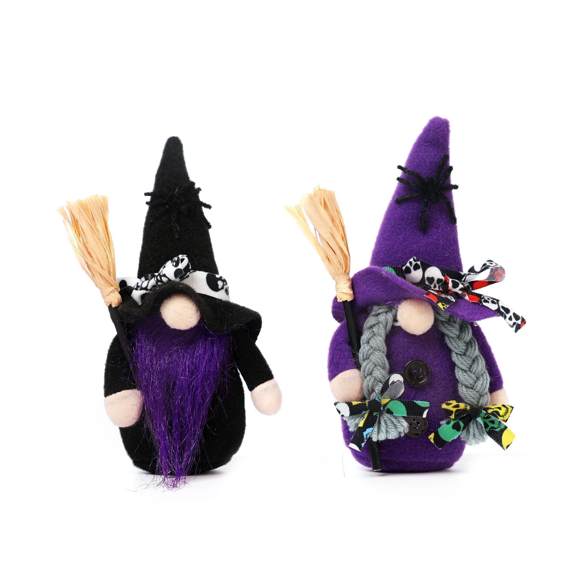 Halloween Witch Purple Mysterious Doll Faceless