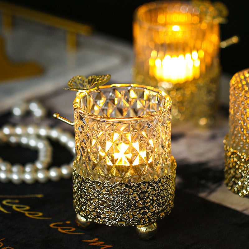 Electroplated Gold Lace Base Glass Candle Holder, candle holder, candle stick holder, glass candle holder, iron candle holder, wicker candle holder 2 piece set, candle holders, candlesticks, candle sticks, Luxury candles holders, taper candle holders, candlestick holder, Wooden Candlestick Candle Holder, Metal Candle Holders