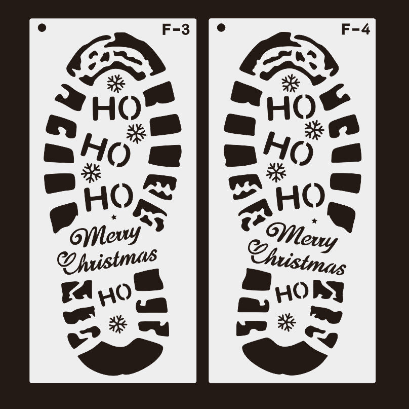 Christmas Footprints Hollow Out Template Ruler