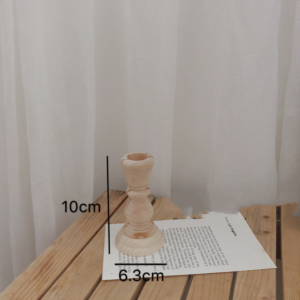 Simple Wooden Candle Holder Home Furnishings