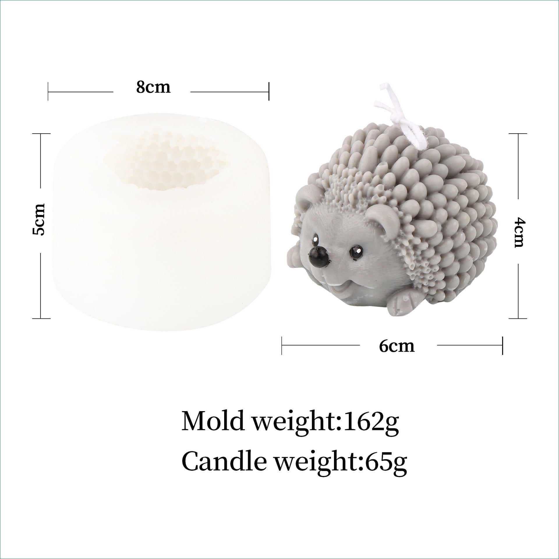 Simulation Hedgehog Candle Mold Silicone Epoxy Plaster Fondant Mold, Silicone candle molds, Christmas tree candle molds, Halloween pumpkin candle molds, Easter egg candle molds, Animal candle molds, Sea creature candle molds, Fruit candle molds, Geometric candle molds, Abstract candle molds, DIY candle making molds,