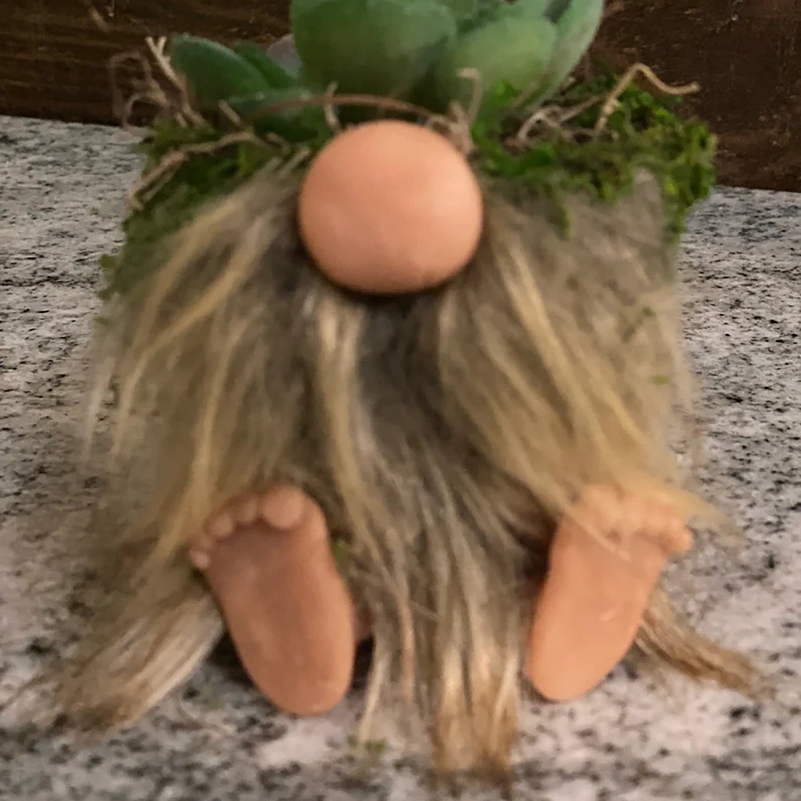 Magic Gnome With Feet Clay Pots