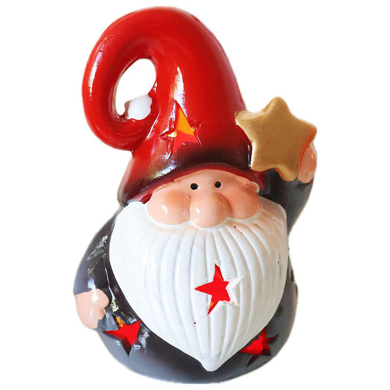 Santa Claus Hollow Ambience Light Christmas Tree Bell Decorative Pendant