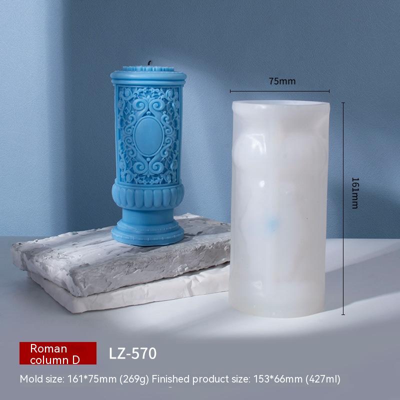 Roman Column Aromatherapy Candle Silicone Mold Retro Fragrant Stone Decoration, Silicone candle molds, Geometric candle molds, DIY candle making molds, Aromatherapy Candle, Sented candle, candles, 