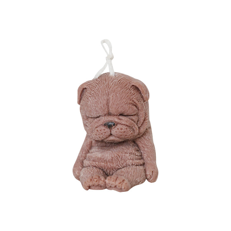 Net Red Shar Pei Dirty Dog Aromatherapy Gypsum Candle Chocolate Diffuse Stone Decoration, Geometric candle molds, Abstract candle molds, DIY candle making molds, Silicone candle molds, 