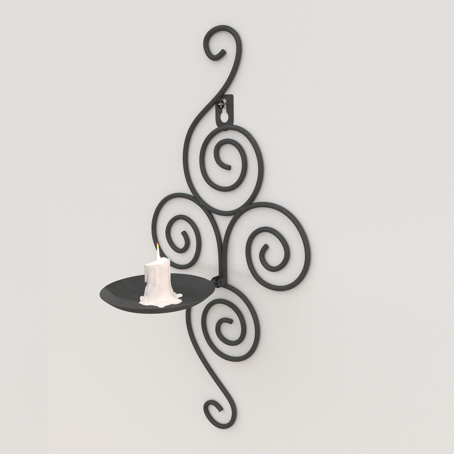 Wrought Iron Candle Holder Wall Decoration