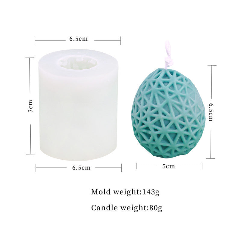 Christmas Egg Pattern Silicone Candle Mold, Geometric candle molds, Abstract candle molds, DIY candle making molds, Decognomes, Silicone candle molds, Candle Molds, Aromatherapy Candles, Scented Candle,