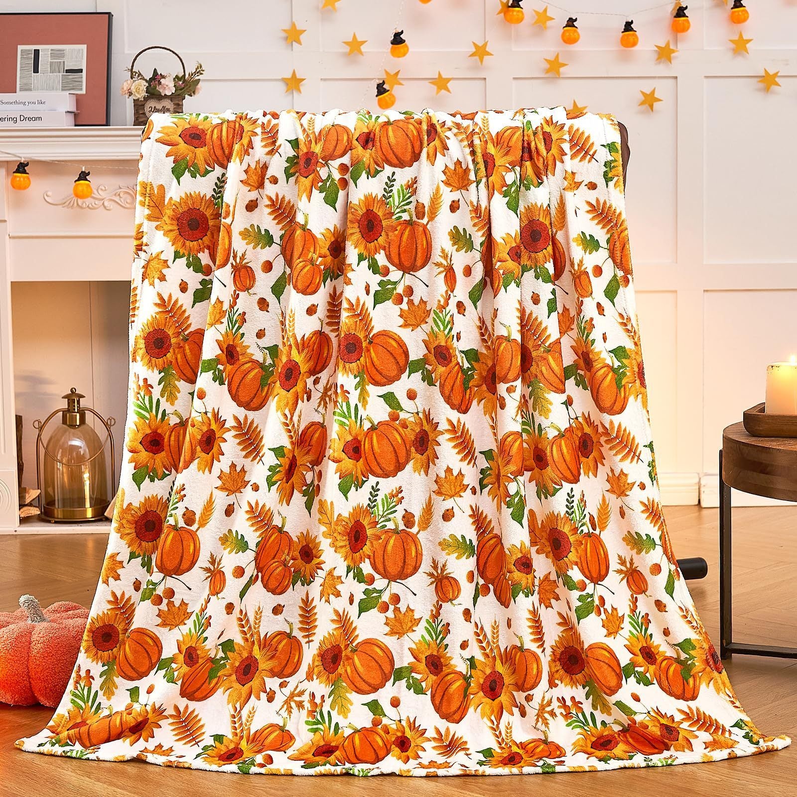 Halloween Theme Pattern Flannel Blanket