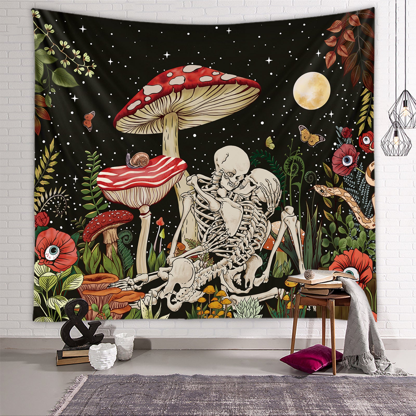 Room Decoration Ins Hanging Cloth Mushroom Tapestry