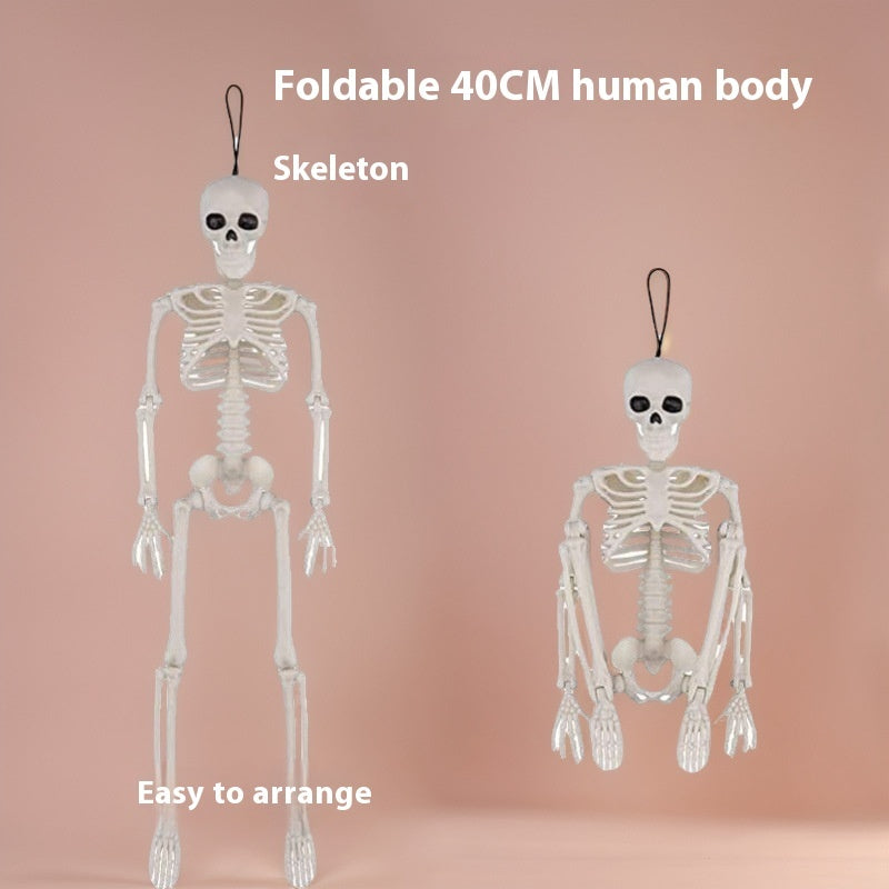 Halloween Simulation 40CM Skeleton Pendant Stand-able Movable Joint