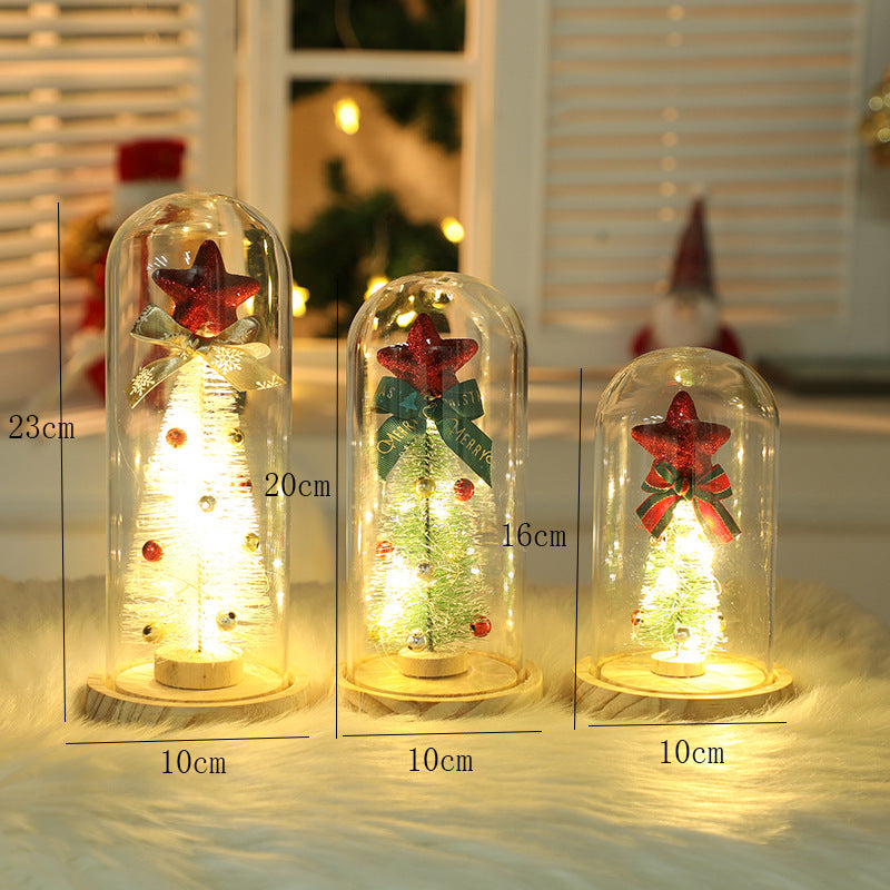 Christmas Glass Cover LED Christmas Tree Decoration Gift