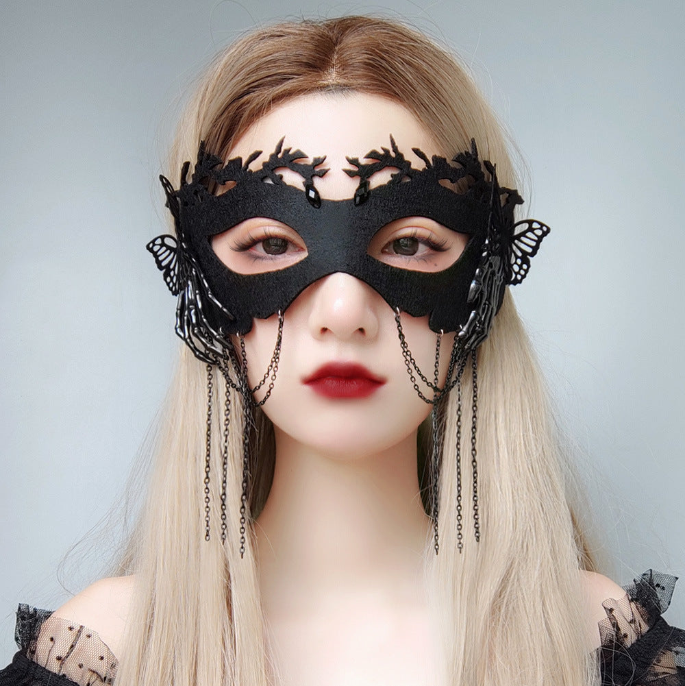 Halloween Tassel Butterfly Skull Hand Bone Death Dress Up Horror Mask