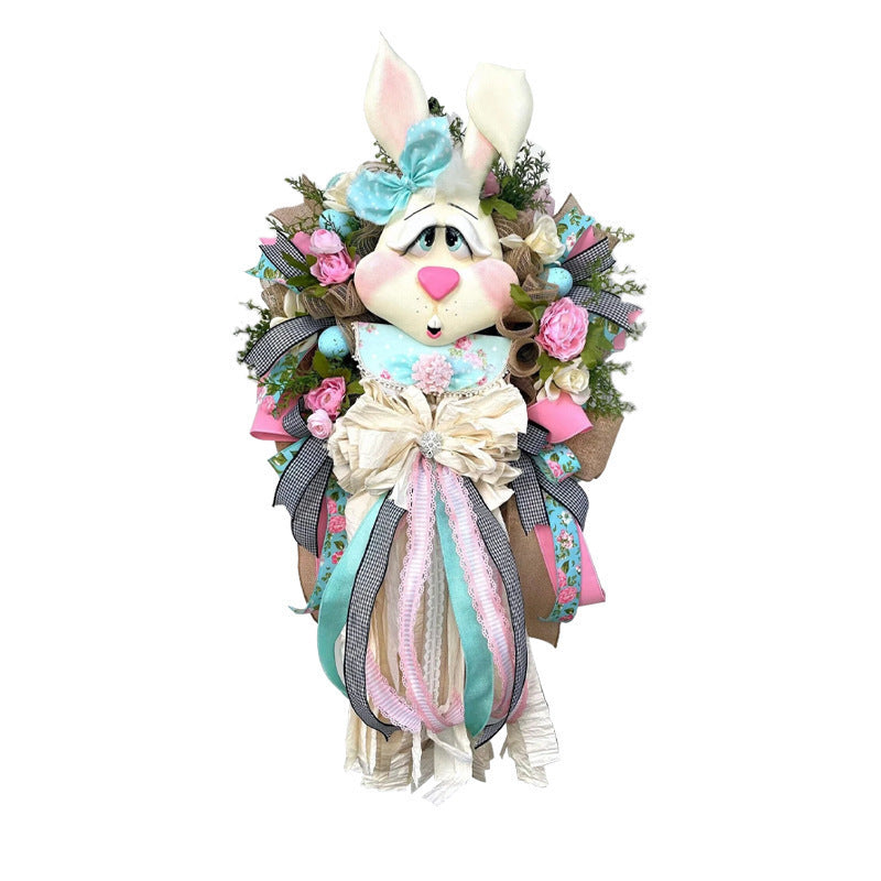 Easter Bunny Wreath Decoration, Rabbit Wreath, easter decorations, Easter Decor, easter table decor, outdoor easter decorations, shop easter, Decognomes, Spring Decorations