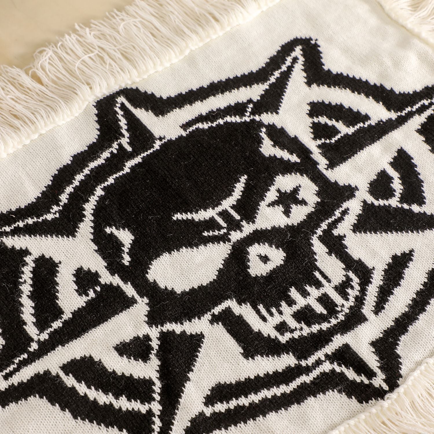 Halloween Decorative Placemat Skull Knitted Tablecloth