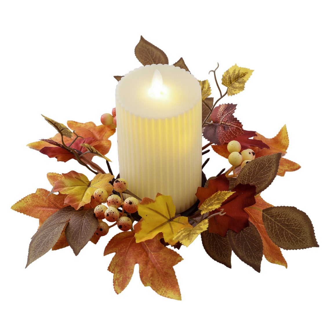 Halloween Maple Leaf Candlestick Fruit Candle Garland