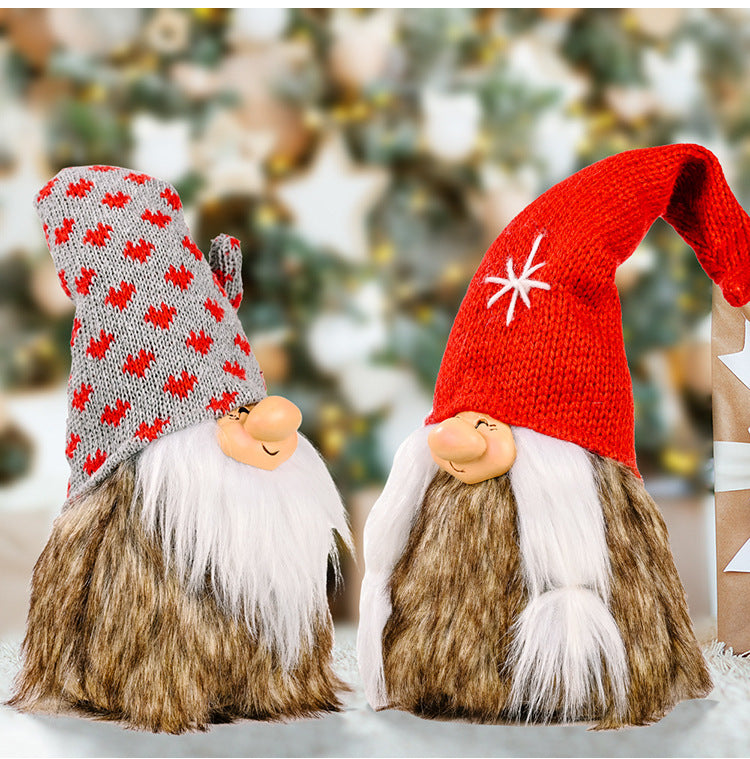 Christmas Decoration Christmas Knitted Hat Doll Ornaments