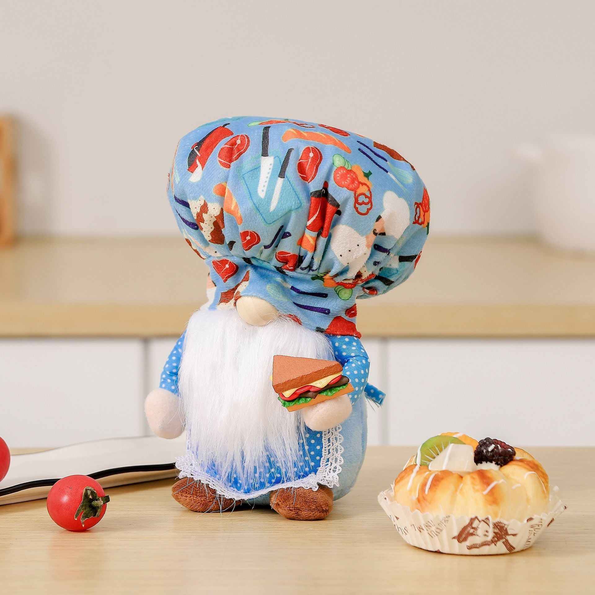 Home Decorative Creative Hamburger Chef Doll Plush Doll