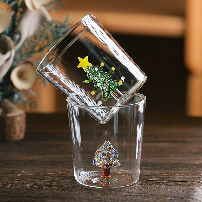 Three-dimensional Christmas Tree Glass Cup