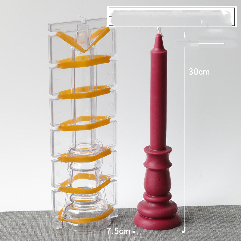 Candlestick-shaped Candle Mold Simple European Style, Geometric candle molds, Abstract candle molds, DIY candle making molds, Silicone candle molds,