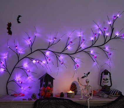 Halloween Decoration Rattan Lamp LED Artificial Tree Lights