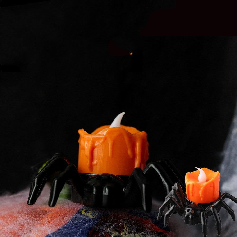 Halloween Festival Atmosphere Creative Halloween Spider Candlestick Ornaments, Halloween decorations items, Halloween masks, Halloween props, Halloween animatronics, Halloween inflatables, Halloween lights, Halloween fog machines, Halloween spider webs, Halloween lanterns, Halloween banners, Halloween streamers, Halloween tableware, Halloween centerpieces, Halloween party favors, Halloween yard stakes, Halloween tombstones, Halloween candles, Halloween wreaths, Halloween garlands
