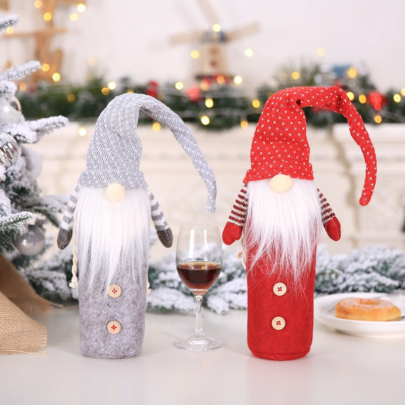 Christmas Decoration Wine Bottle Set Hotel Table Supplies