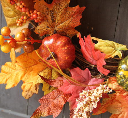 Halloween Autumn Garland 40cm Pumpkin Berry Door Hanging