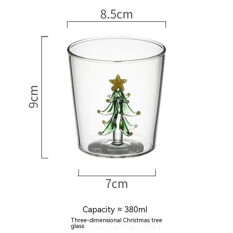 Three-dimensional Christmas Tree Glass Cup