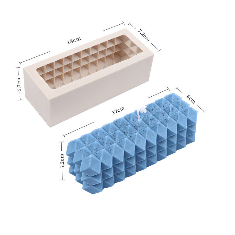 Silicone Square Three-dimensional Geometry Drill Face Rubik's Cube Aromatherapy Gypsum Liquid Silicone Candle Fondant Mold, Silicone candle molds, Christmas tree candle molds, Halloween pumpkin candle molds, Easter egg candle molds, Animal candle molds, Sea creature candle molds, Fruit candle molds, Geometric candle molds, Abstract candle molds, DIY candle making molds, Holidays Silicone candle molds and Halloween Silicone candle molds, Christmas Silicone candle molds
