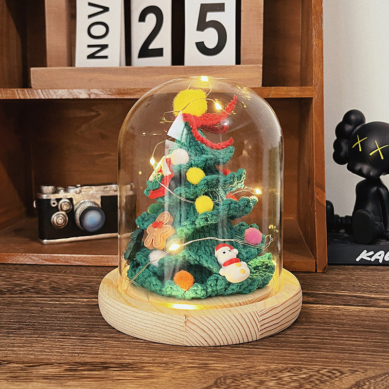 Glass Cover Christmas Tree Table Decorative Ornaments