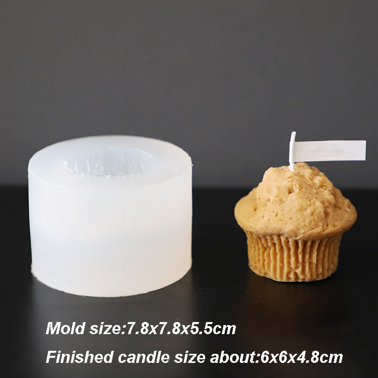 Muffin Cake DIY Aromatherapy Gypsum Candle Silicone Mold, Geometric candle molds, Abstract candle molds, DIY candle making molds, Silicone candle molds,