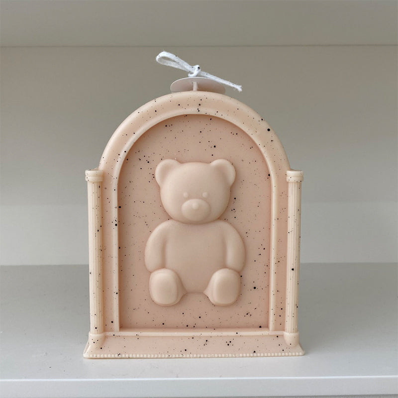 Teddy Bear Photo Frame Scented Candle Silicone Mold, Geometric candle molds, Abstract candle molds, DIY candle making molds, Aromatherapy candle decoration, Scented Candle, Silicone candle molds