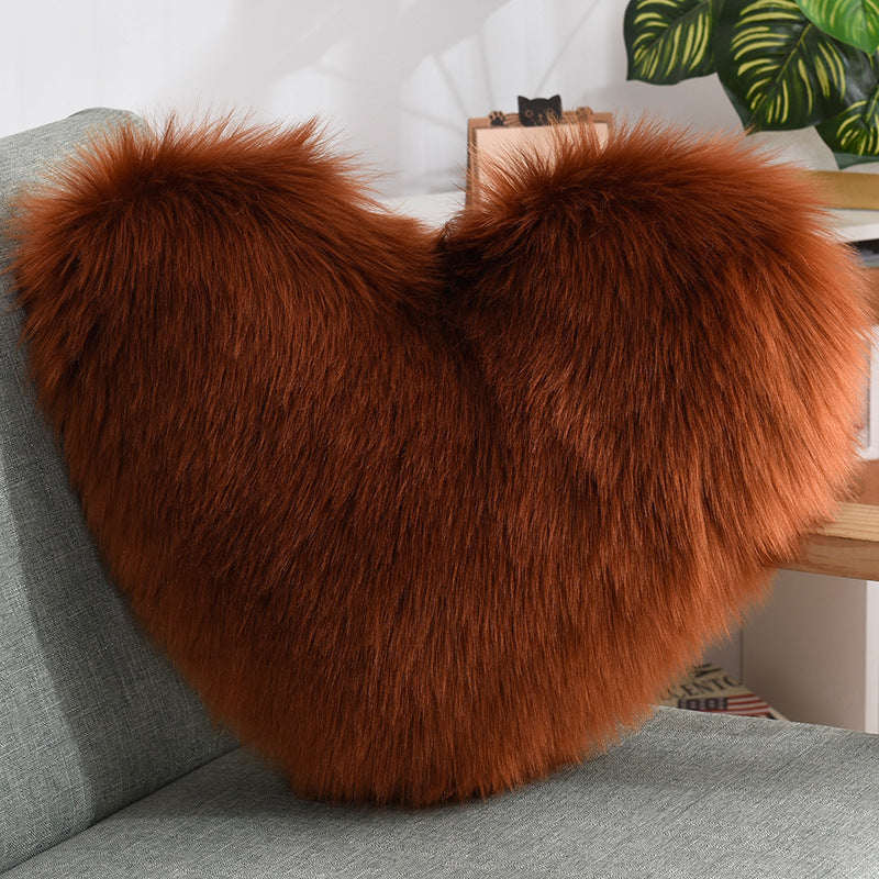 Throw Pillows Heart Shape Long Plush Fluffy Shaggy Cushion Cover Sofa Cushions Decorative Pillow Covers Pillowcase White, valentines day, shop valentine's day deals, valentines, valentine's day gifts, valentine day, valentines day gifts, valentines day decor, Decognomes,  valentine decoration, valentines day decoratio, valentine decor, valentines decor, valentines decorations
