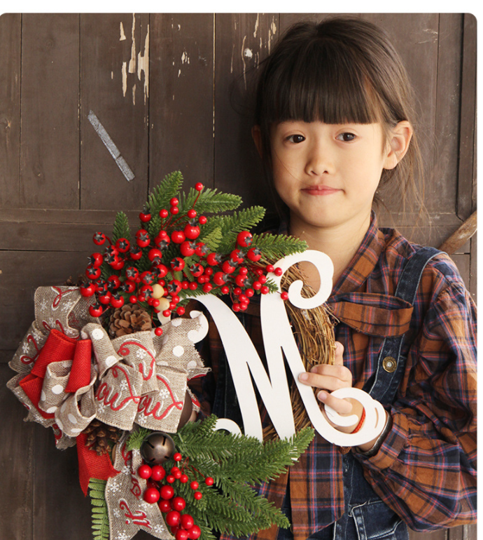 Christmas letter wreath