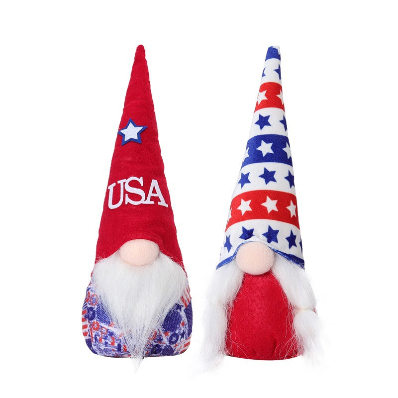 Independence Day Faceless Doll American National Day Doll, 4th July gnomes, Independence Day gnomes, Patriotic gnomes, American flag gnomes, Uncle Sam gnomes, Fireworks gnomes, Red, white, and blue gnomes, Bald eagle gnomes, Liberty bell gnomes, Stars and stripes gnomes, Statue of Liberty gnomes, Patriotic decorations, Happy Independence Day gnomes